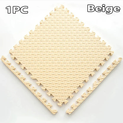 1-16PCS 30*30cm  Sports Gym Protection EVA Leaf Grain Floor Mats Yoga Fitness Non-Slip Splicing Rugs Thicken Shock Room Workout