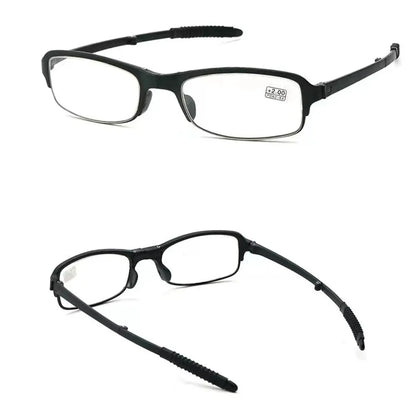 Folding Reading Glasses with Case Anti Blue Light Eyeglasses Presbyopia Retro Unisex Pocket Glasses Portable Glasses Men Women