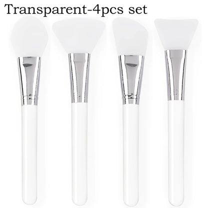 4/1pcs Silicone Face Mask Applicators Soft Head Flexible Face Mask Brushes for Mud Clay Reusable Face Mask Spatula Makeup Tools