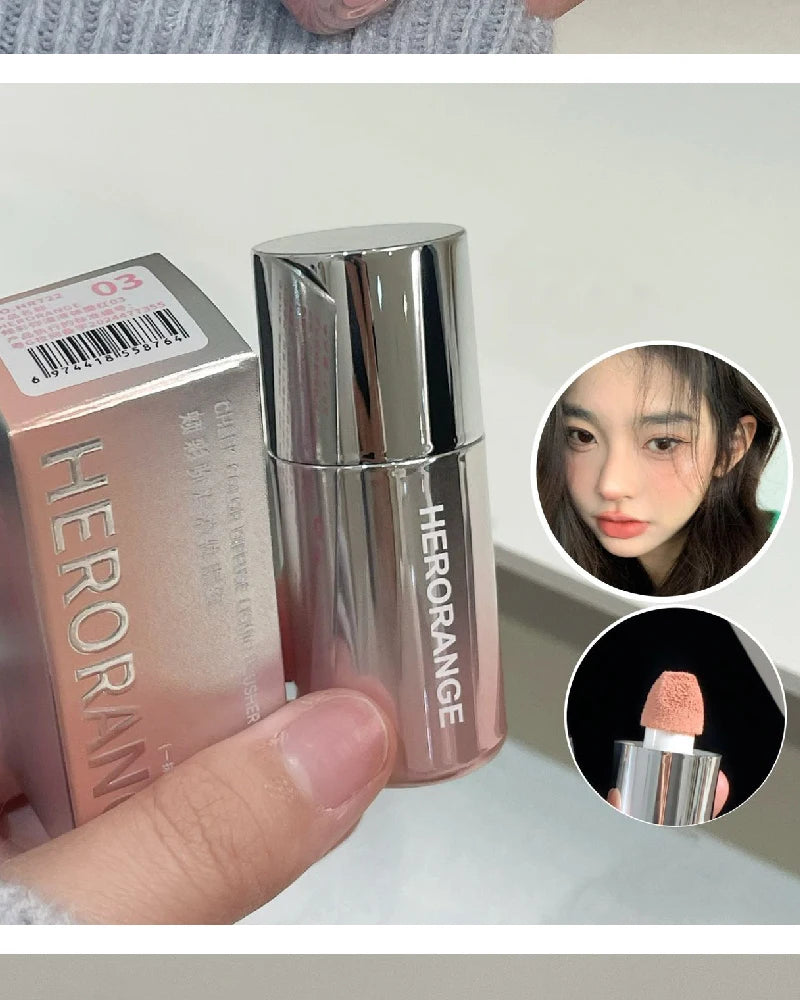 Korean Liquid Powder Blusher Natural Enhancement Color Low Saturation Matte Multi-purpose Powder Blusher Liquid Water Gloss