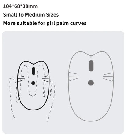 Mofii Cute Cat 2.4G Wireless Mouse, USB Receiver Plug and Play, 3 Adjustable DPI, Compatible with Laptop,PC, Computer