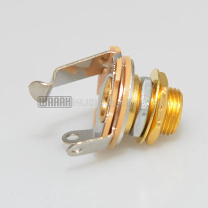 1pcs Electric Guitar Input Jack For Electric Guitar & Bass Guitar 1/4"" (6.35mm) Mono Jack Socket Chrome Nut & Washer