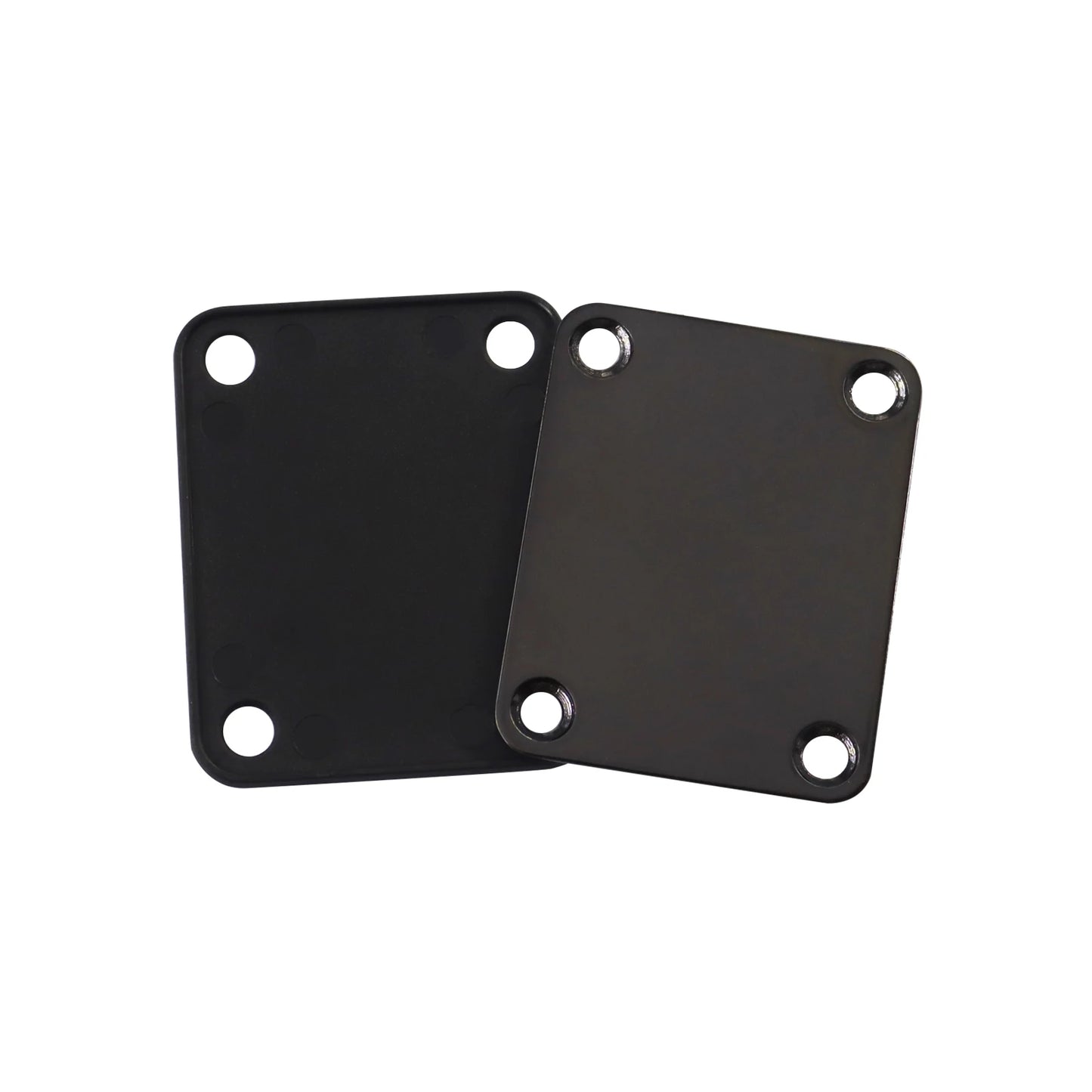 1Set  Bass Guitar Neck Plate,Electric Guitar Neck Joint Connecting Strengthen Plate with Plastic Back Plate & Mounting Screws
