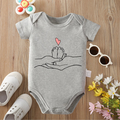 I Love My Family 100% Cotton Bodysuit Soft Baby Cloths Best Gift for Baby Onesie Jumpsuit for 0 To 12 Months Cute Newborn
