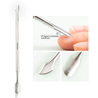 Nailpop Nail Cuticle Scissors Stainless Steel Manicure Pedicure Trimmer and Pusher Silver Dead Skin Scissor Nipper Clipper Tool