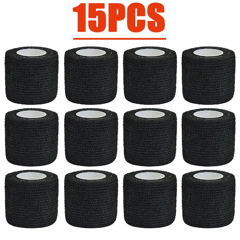3/15/30/48Pcs Black Sport Self Adhesive Elastic Bandage Wrap Tape Elastoplast For Knee Support Pads Finger Ankle Palm