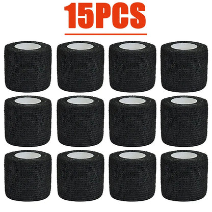 3/15/30/48Pcs Black Sport Self Adhesive Elastic Bandage Wrap Tape Elastoplast For Knee Support Pads Finger Ankle Palm