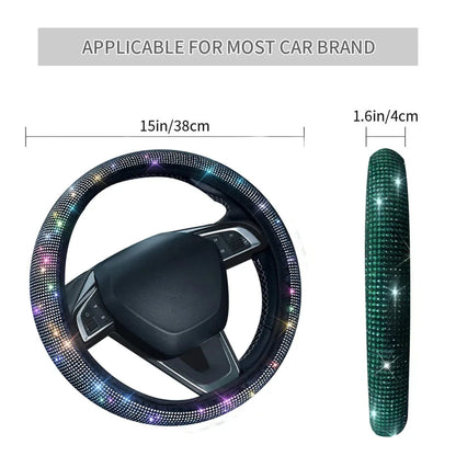 Universal Car Steering Wheel Cover Protector Anti-Slip Universal Size Fit 15inch /38cm Diameter Fashionable Car Accessories