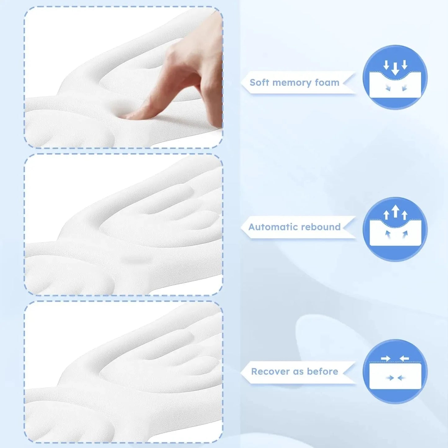 Keyboard Mouse Wrist Rest Angel Wing Memory Foam Mouse Wrist Rest Support Ergonomic Non-Slip For Office Gaming Computer Laptops