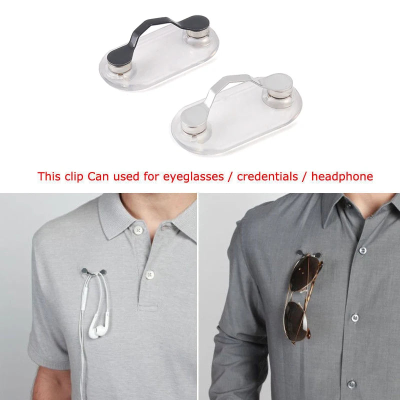Magnetic Sunglasses Glasses Holder Badge Hangaing Headset Brooch Durable Hook Multi-Purpose Magnetic Clip for Glasses Badge