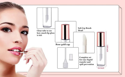 1.2ml Mini Lip Gloss Tubes with Wand Empty Travel Bottle Refillable Lip Gloss Containers Lip Balm DIY Lipstick Cosmetics