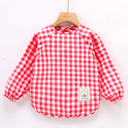 Baby Eating Bib Waterproof Sleeveless Apron Food Overalls Handmade Clay Painting Workwear for Girls Boys Stuff Burp Cloths