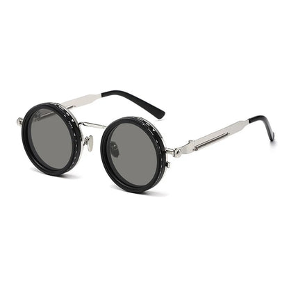 ND Dimming Glasses Polarized Sunglasses Men Women Round Retro Punk Driving Eyeglasses Outdoor Shades UV400 Adjustable Eyewear