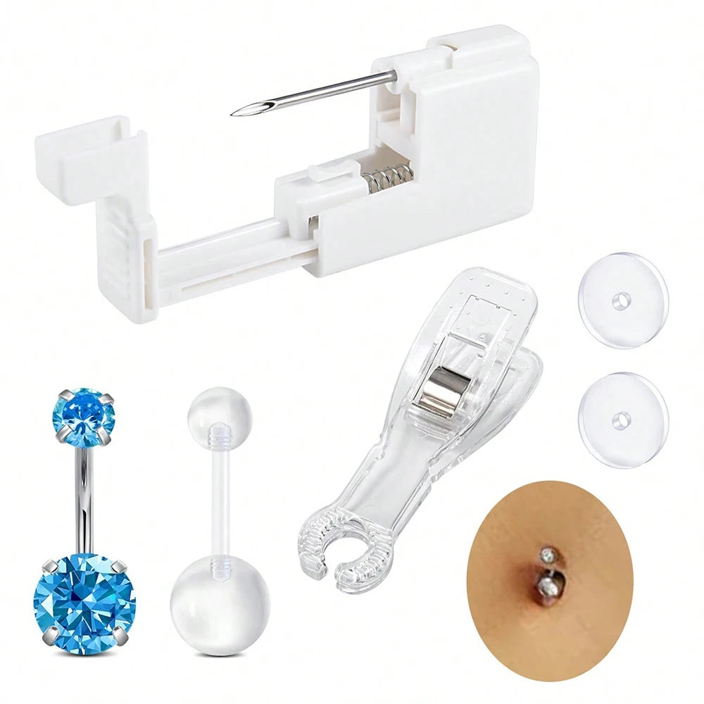 Belly Button Piercing Kit Gun Belly Piercing Kit Belly Button Piercing Gun Navel Piercing Kit Belly Button Ring Piercing Kit
