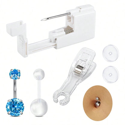 Belly Button Piercing Kit Gun Belly Piercing Kit Belly Button Piercing Gun Navel Piercing Kit Belly Button Ring Piercing Kit