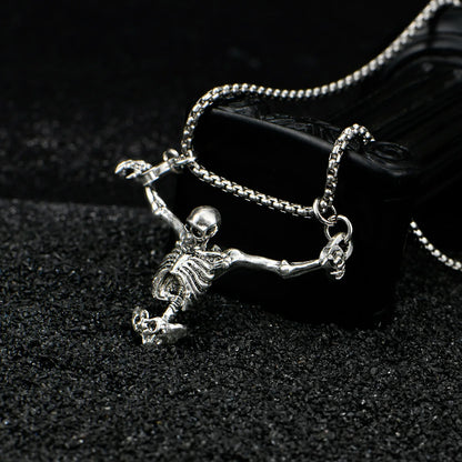 A Fashionable and Creative New Halloween Punk Style Skull Necklace Halloween Gift