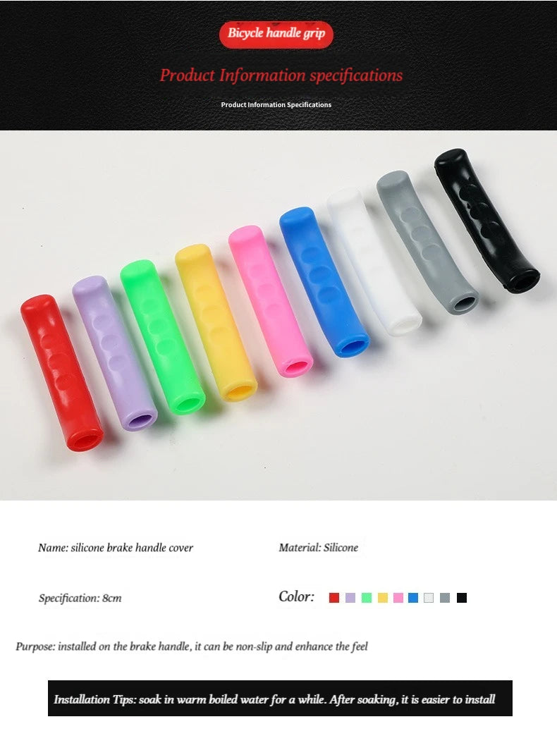 Bicycle Brake Handle Cover Sleeve, Silicone MTB Grips, Handlebar Protect Cover, Anti-slip Cycling Gear, Bike Accessories