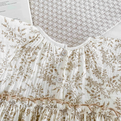 0-24M Baby Clothes Summer Baby Girl Bodysuit Floral New Female Baby Small Flying Sleeve Romper Dress Newborn One-piece Jumpsuit