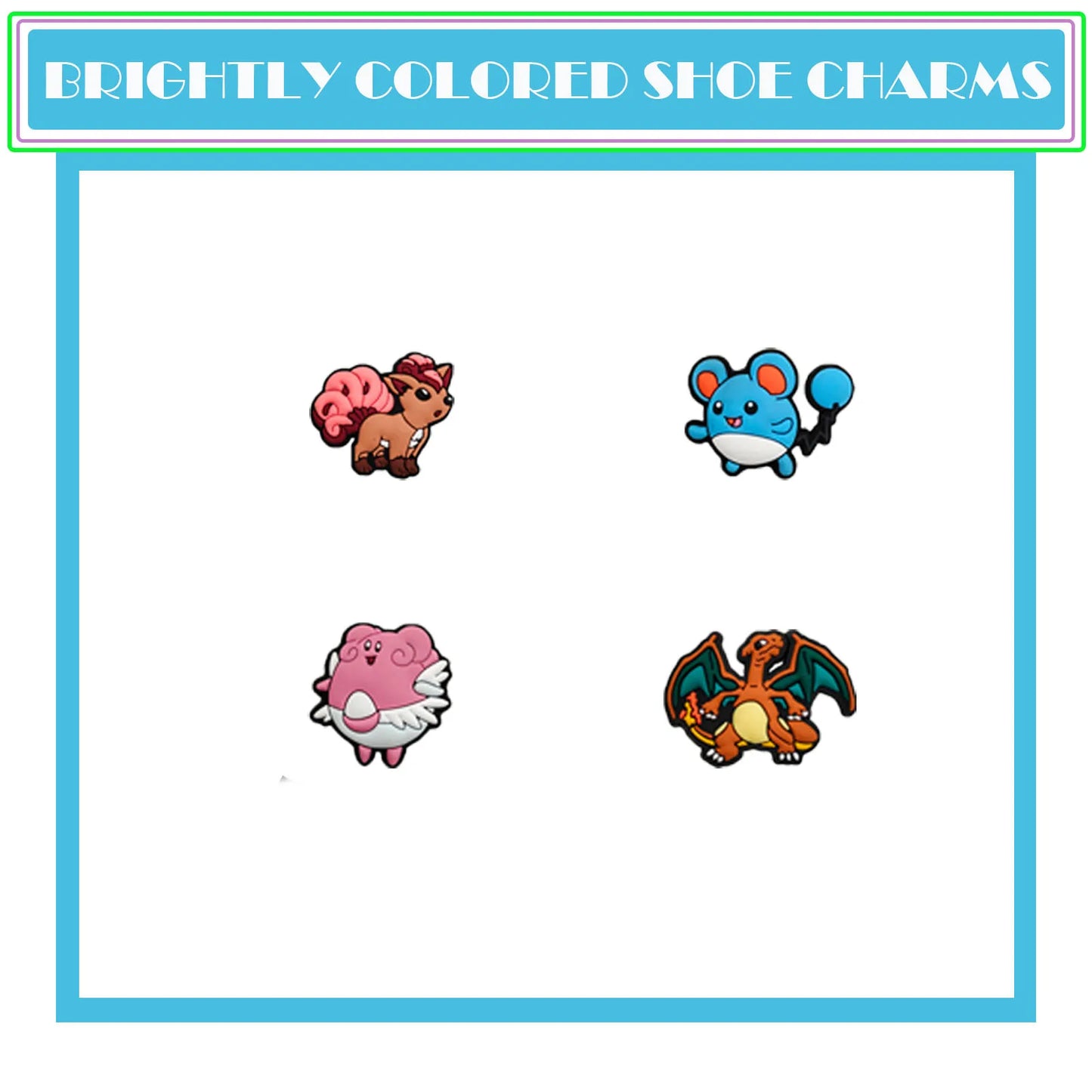 Random 10-100Pcs Potdemiel Pokémon Series Shoe Charms For Sandals,Shoe Decoration Accessories Shoe Pins Great Gift For Men Women