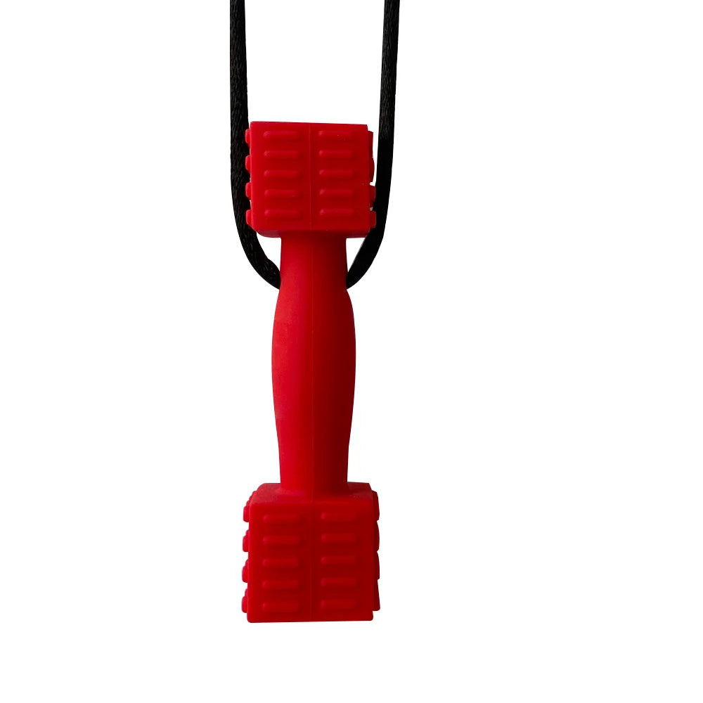 1pcs Silicone Teether Kids Chew Necklace Sensory Chewy Pendant Oral Motor Toys Therapy Tools for Autism ADHD chidren's goods