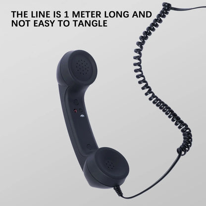Wired Type-C Mobile Calls Telephones Receiver Antique Style Call Accessory Plug Play Clear Calls Handset Headset Companion