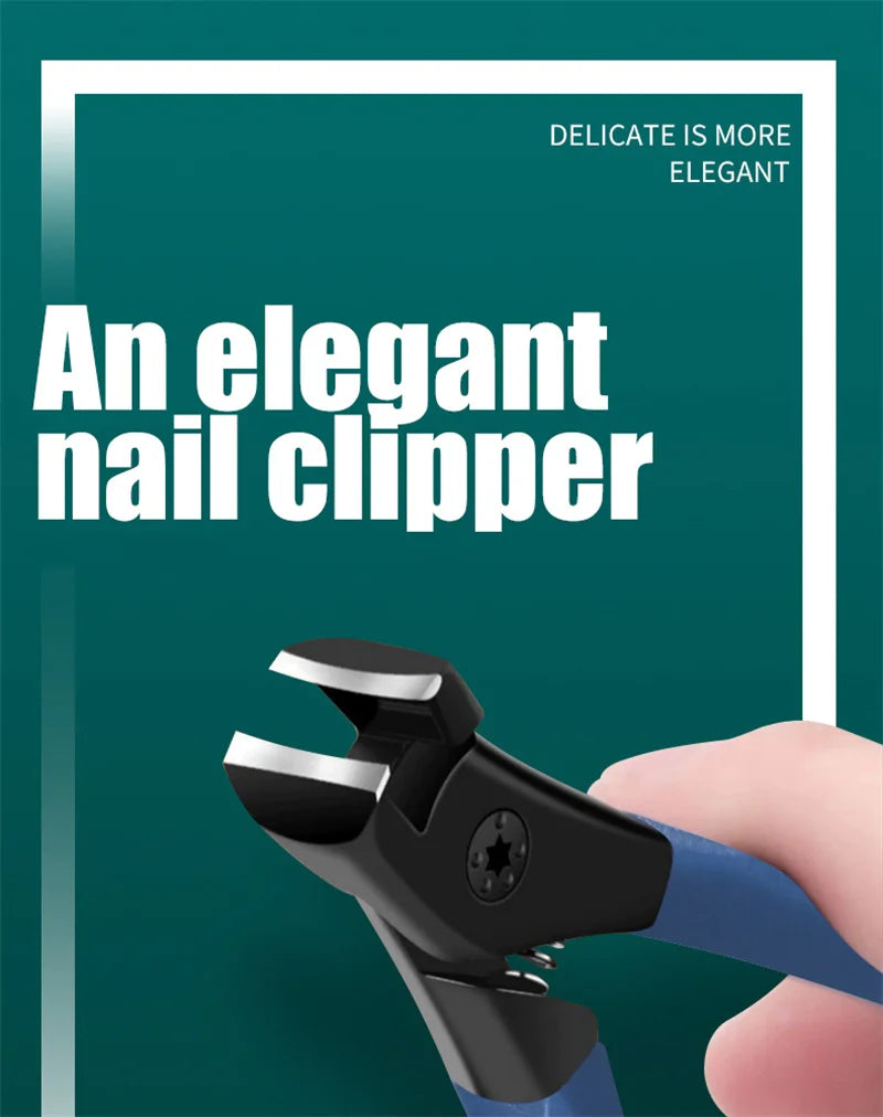 Large Size Stainless Steel Nail Clipper - Professional Toenails Trimmer Thick Hard & Durable Nail File for Household Use