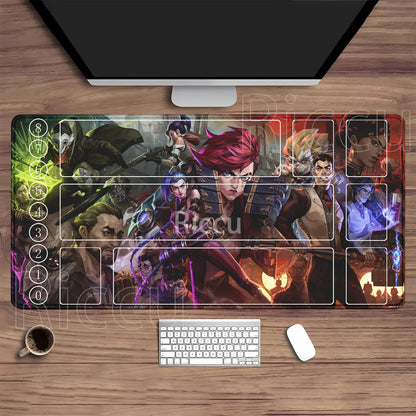 Riftbound LTCG Card playmat League of Mouse Pad Legends Jinx Series LOL 600x350mm overlock Board Game HD Printing XXL Desk Mat