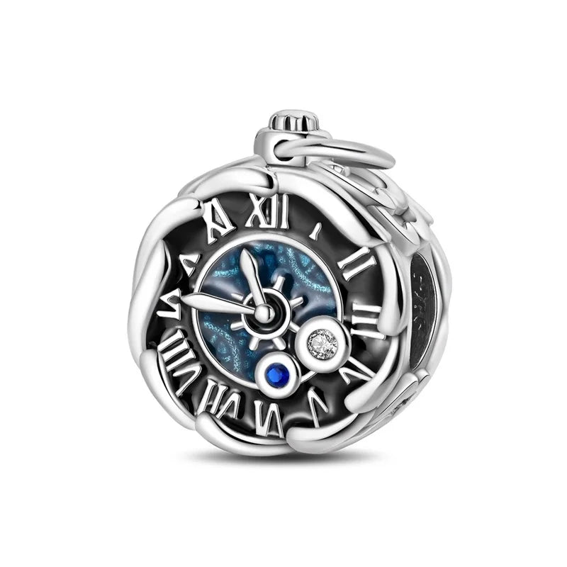 925 Sterling Silver Tailor Sewing Machine Telephone Alarm Clock Charms Pendants Fit 925 Original Bracelets DIY Jewelry