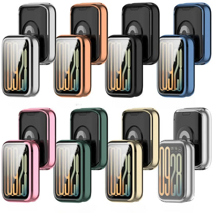 Soft Silicone Strap and One-piece Full Protective Case for Xiaomi Mi Band 9 Pro Strap Smart Band
