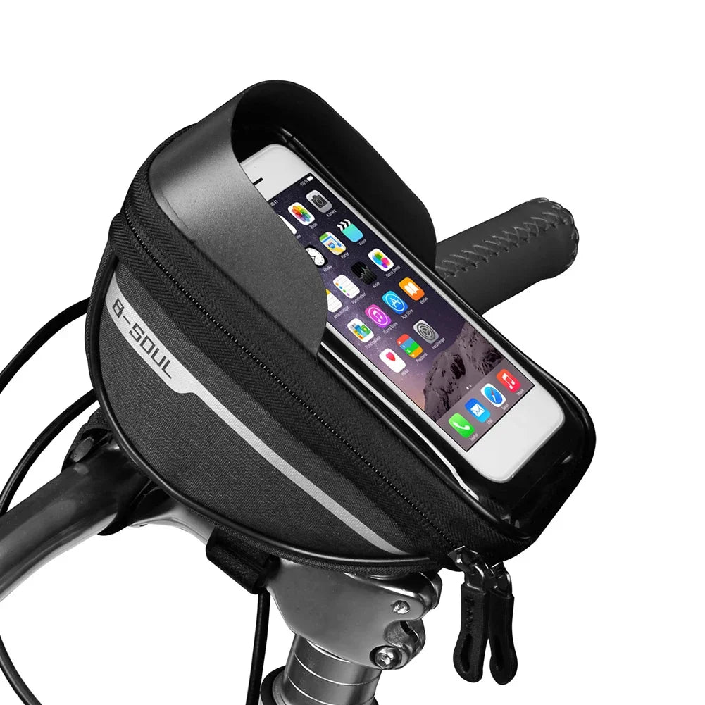 Mountain Bicycle Bag Touch Screen Cycling Handlebar Phone Holder Bag Bike Bags Bicycle Phone Storage Bags Cycling Accessories