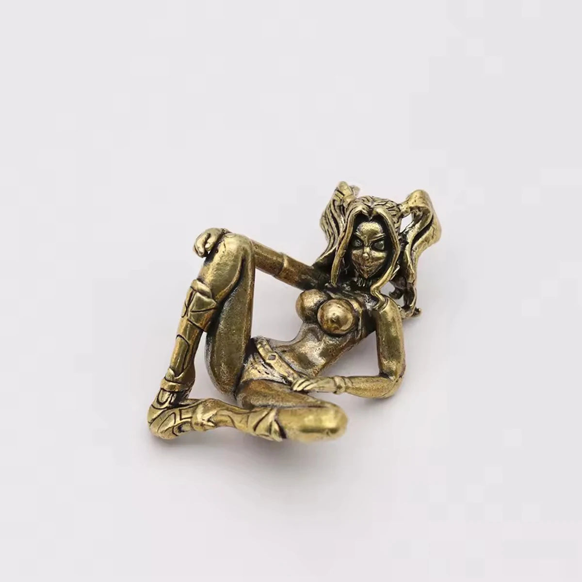 Beauty Girl Brass Knife Beads DIY Paracord Handmade Woven Lanyard Pendants Umbrella Rope Bracelet Charms DIY Accessories