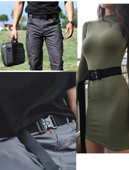 1 piece tactical belt for men; outdoor sports and leisure quick release buckle belt; hot sale