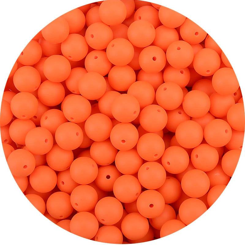 LOFCA 12mm 50pcs/lot Beads Food Grade Silicone Teether Round Beads Baby Chewable Teething Beads Silicone Teether For Diy