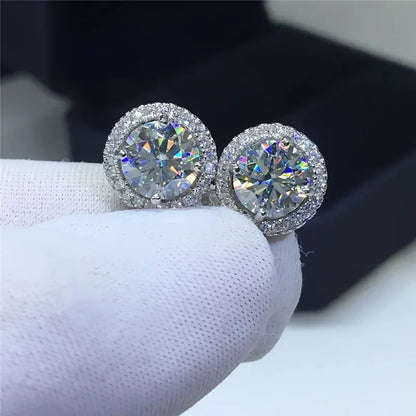 Delicate Small Round Stud Earrings Women with Shiny Cubic Zirconia Simple Versatile for Teens Fashion Jewelry