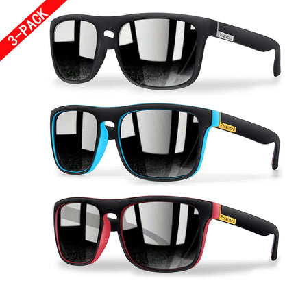 LOISRUBY Brand Polarized Cycling Sunglasses Men Car Driving Color Changing Bike Motorcycle Square Frame Hinking Festival