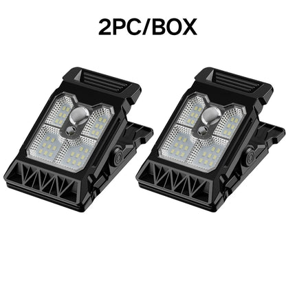 Solar powered courtyard lamp, household garden lighting, human body sensing multifunctional outdoor clip on lawn lamp