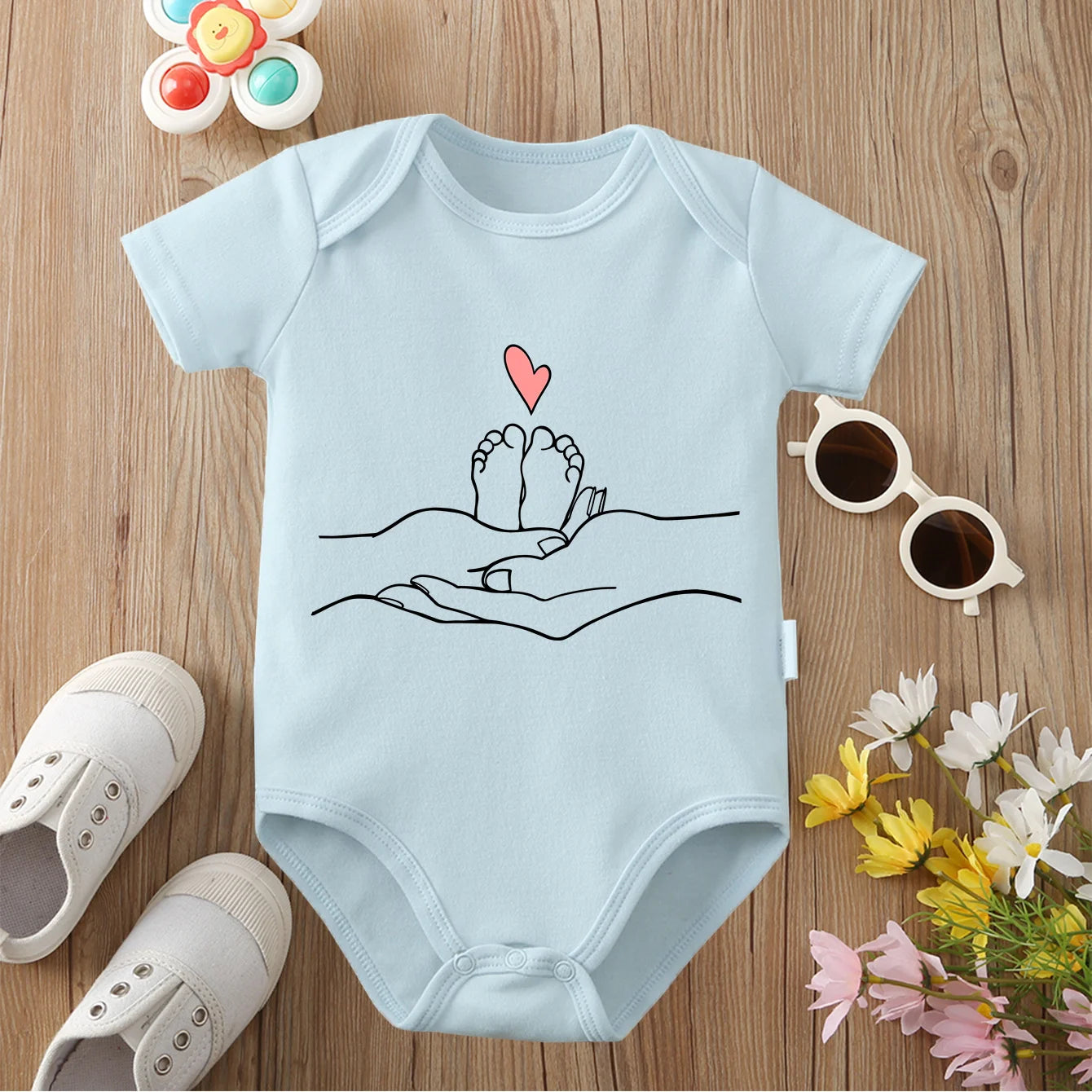 I Love My Family 100% Cotton Bodysuit Soft Baby Cloths Best Gift for Baby Onesie Jumpsuit for 0 To 12 Months Cute Newborn