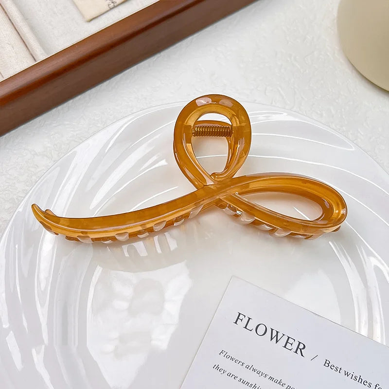 Elegant Jelly Color Bow Hair Claw For Women Girls Sweet Hair Ornament Back Headband Hair Clips Hairpin Fashion Hair Accessories