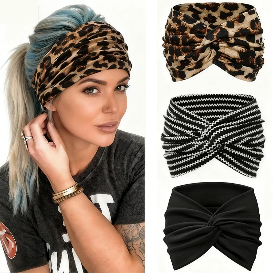 Loose Sports Headband for Women, Yoga Elastic Headband for Running, Tied Headband for Sports Hair Accessories