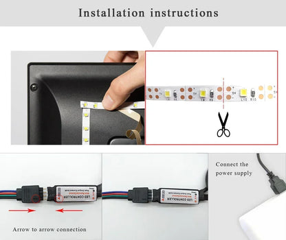 Smart Led Strip Light 5050 RGB USB 5V Bluetooth APP Remote Control Led Tape Diode Flexible Ribbon Lamp for TV Festival Backlight