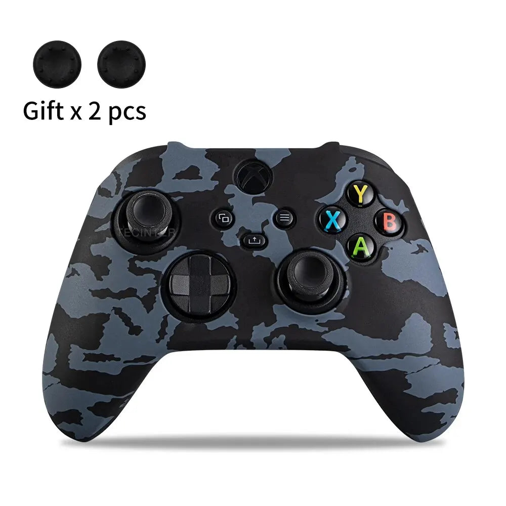 Silicone Protective Case Skin For Xbox Series X/S Controller Gamepad Accessories Thumbstick Grips Caps Joystick Cover Shell