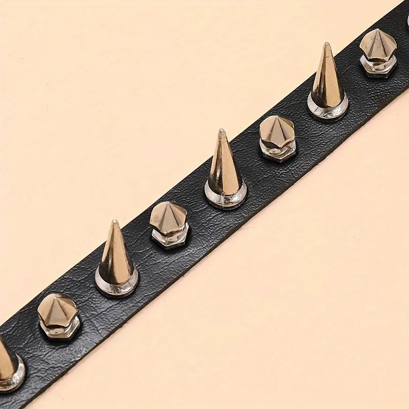 1pc Punk Gothic Necklace Rivet Choker Y2K For Men Women New Year Christmas Party Birthday Valentine's Day Lovers Gifts