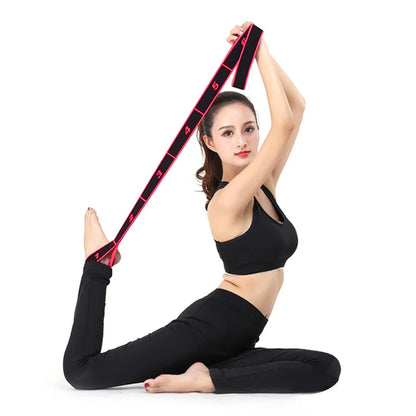 8/10 Sections Dance Resistance Band Yoga Stretching Pilates Fitness Digital Elasticity Elastic Stretch Training Tension Belt