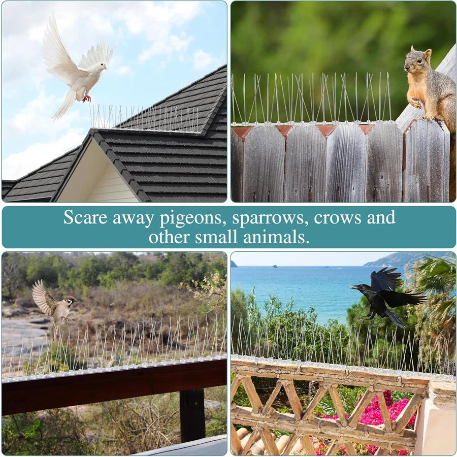Bird Spikes Repellent Supplies Scarecaper Pigeons Animal Repeller Deterrent Amazes Birds Anti Outdoor Pest Control Products Home
