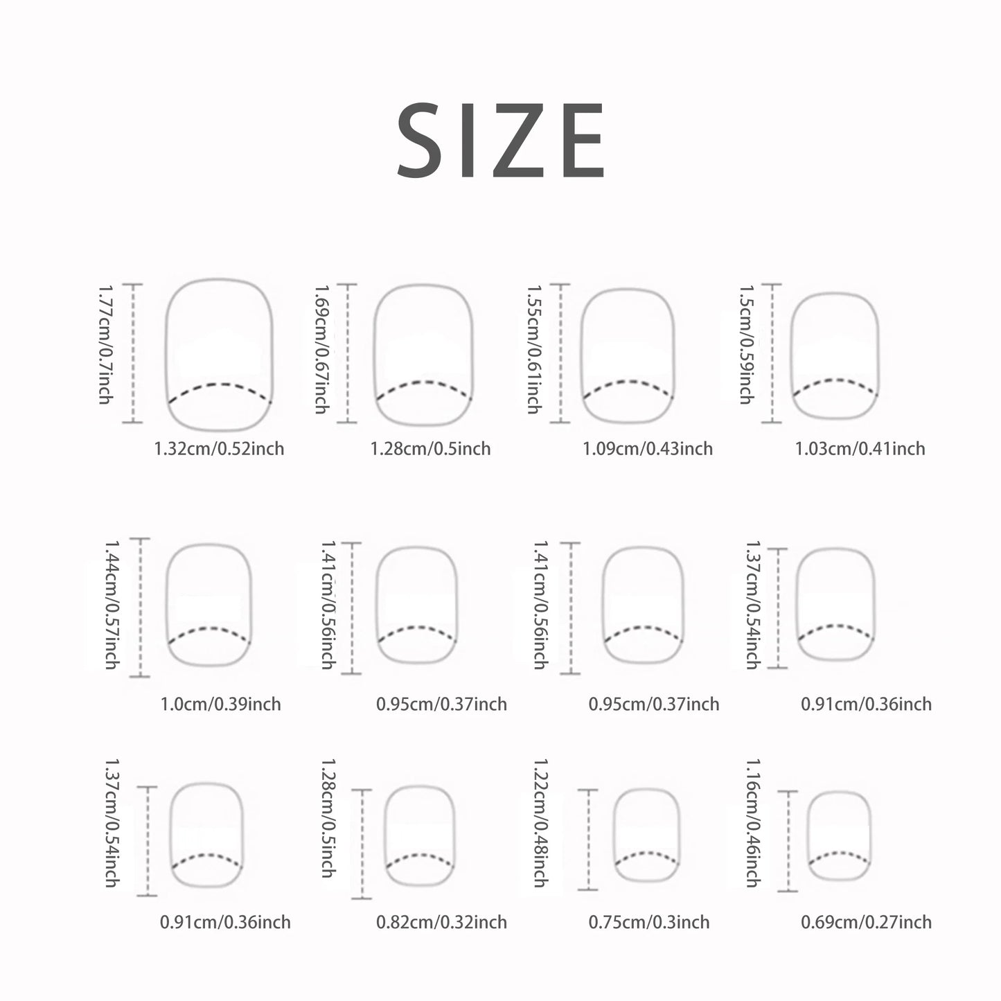 24 PCs Short French Glossy Glitter Nails with 1 Jelly Gel and 1 Nail File