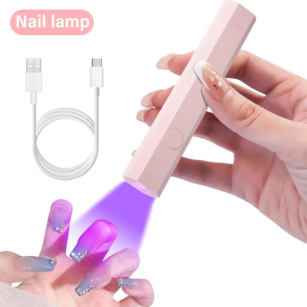 YIKOOLIN Convenient Handheld Nail Dryer Lamp UV/LED Nail Curing All Gel Polish Nail Art Tool Nail Art Convenient Nail Lamp