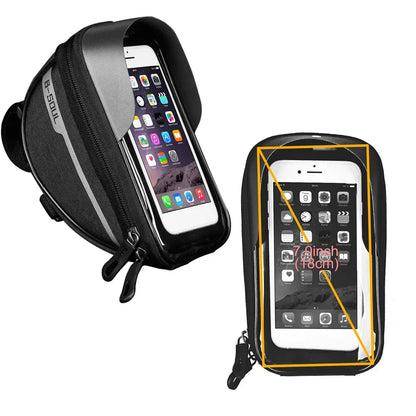 Mountain Bicycle Bag Touch Screen Cycling Handlebar Phone Holder Bag Bike Bags Bicycle Phone Storage Bags Cycling Accessories