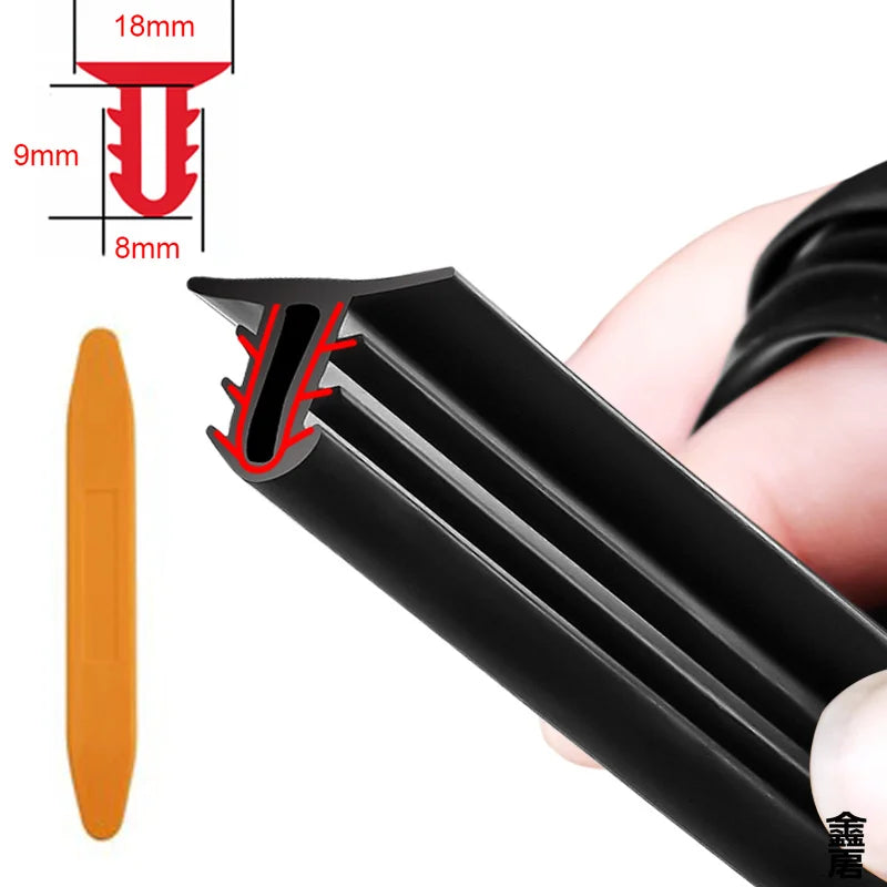 1.6m Auto Dashboard Sealing Strip Universal Car Sticker Rubber Seals Noise Insulation for Weatherstrip Car Accessories