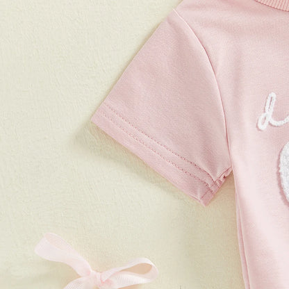 Daddy s Little Princess Father s Day  with Floral Embroidery and Ruffle Sleeves for Baby Girls