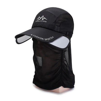 360 ° portable fishing sun hat, outdoor cycling and hiking sun protection, detachable and adjustable fishing equipment